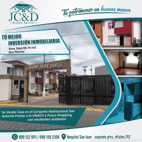Casas de venta en riobamba, terrenos de venta en riobamba, Jc&d Bienes Raíces Riobamba